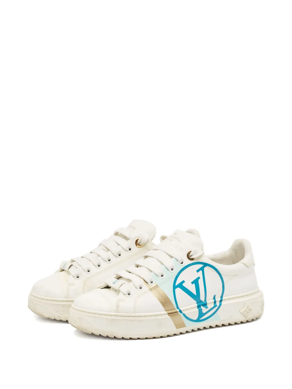 leather monogram sneakers