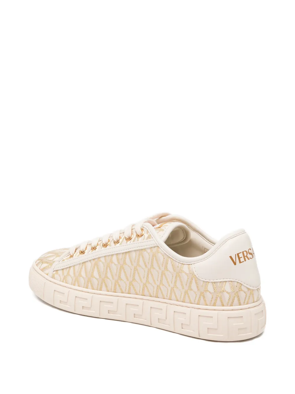 Greca-jacquard canvas sneakers
