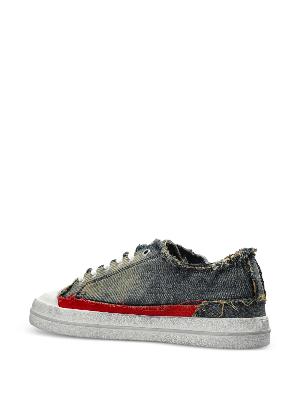 frayed sneakers