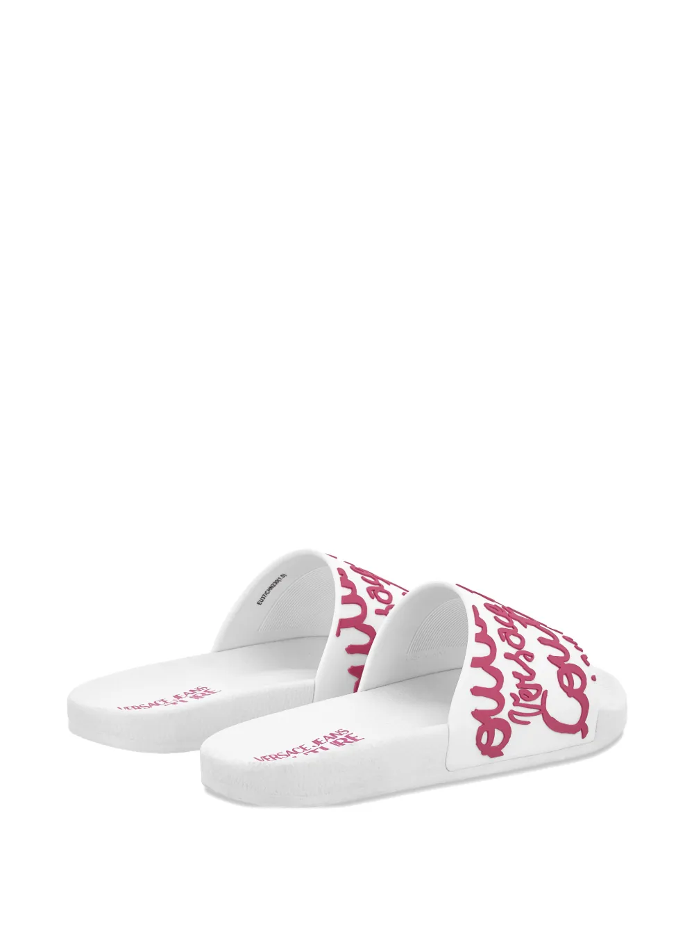 Jeans Couture rubberized-logo slides