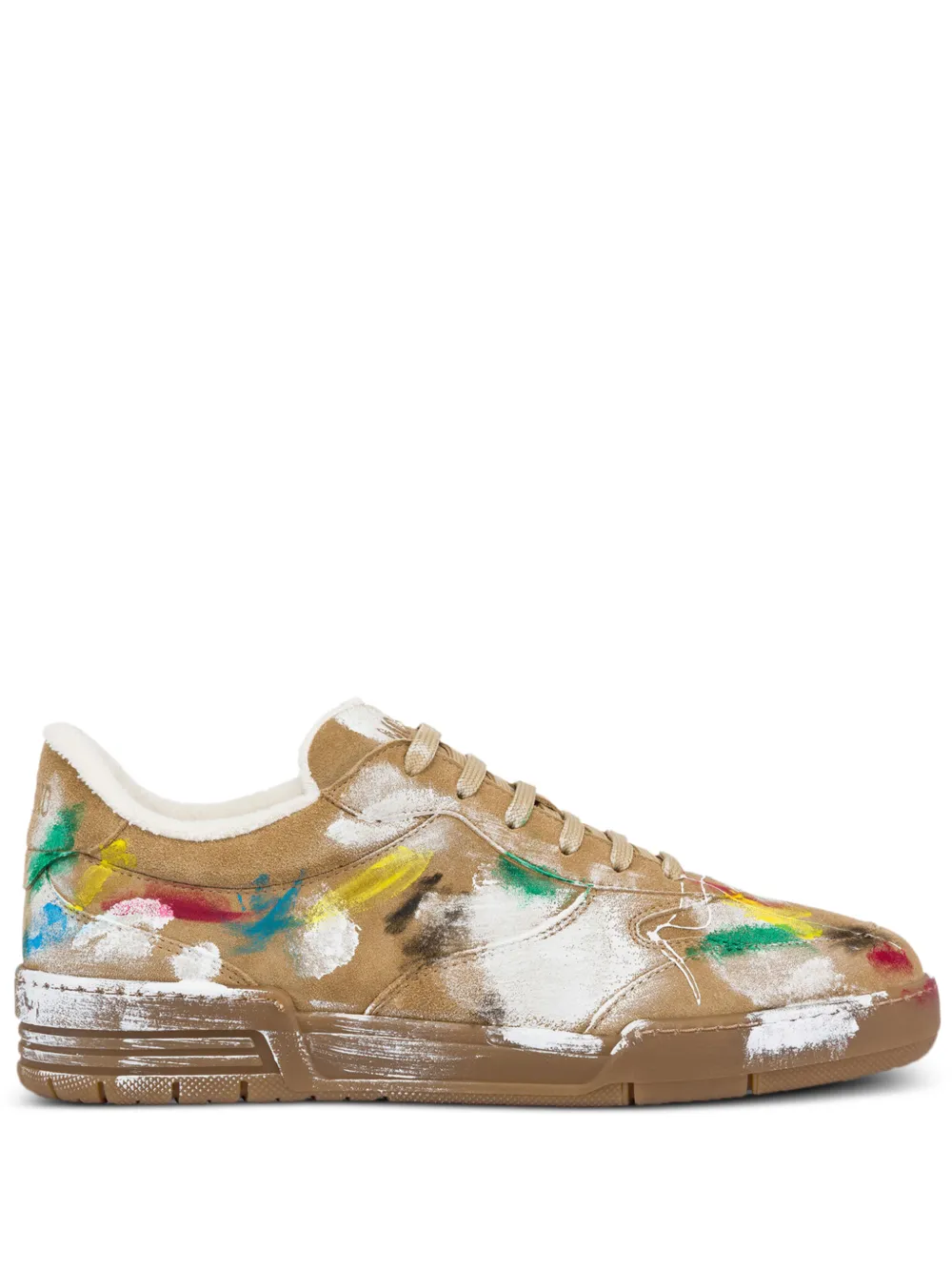 painted leather sneakers