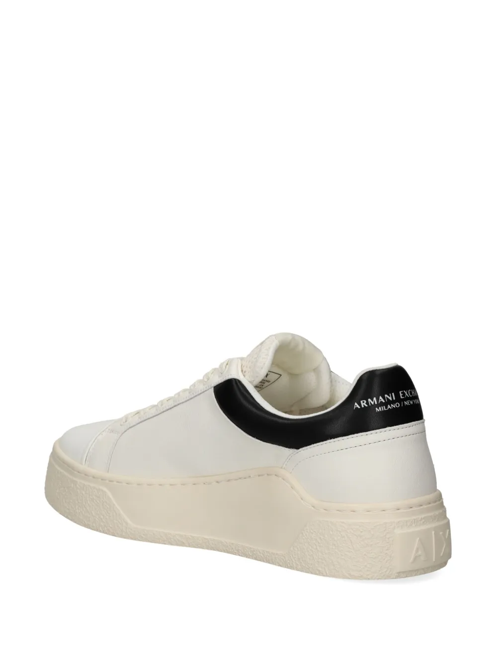 logo-print leather sneakers