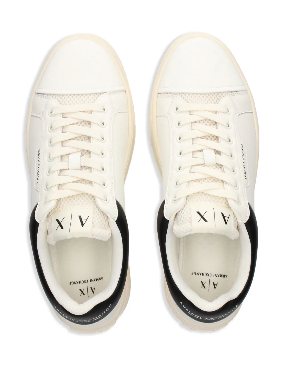 logo-print leather sneakers