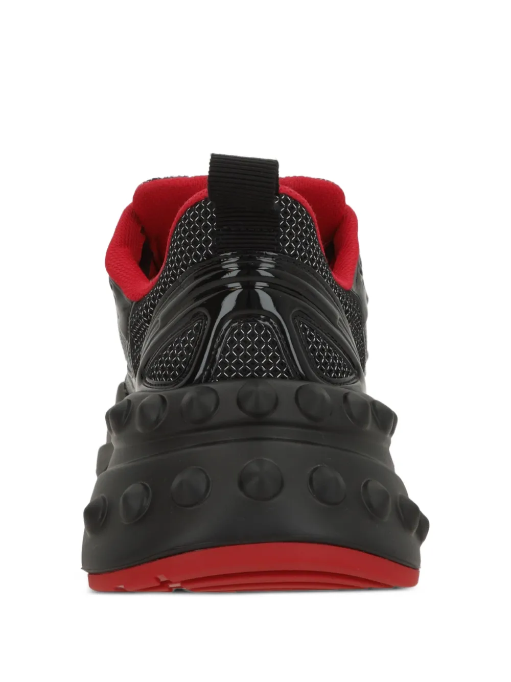 panelled lace-up sneakers