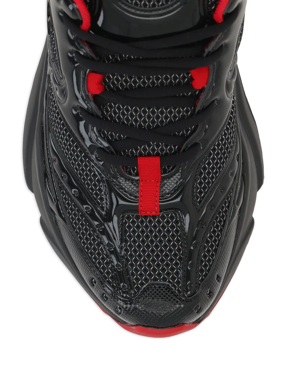 panelled lace-up sneakers