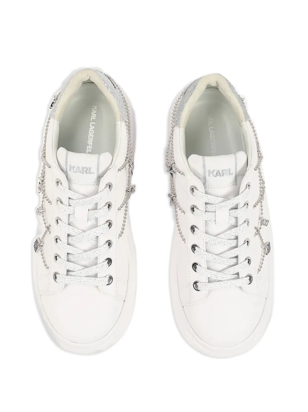 charm bead chain sneakers