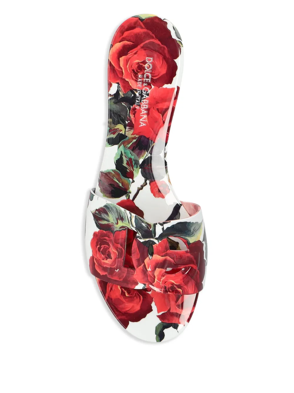 floral-print slides