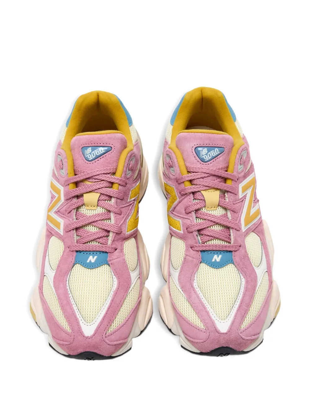 9060 "pink taffy/calcium" sneakers