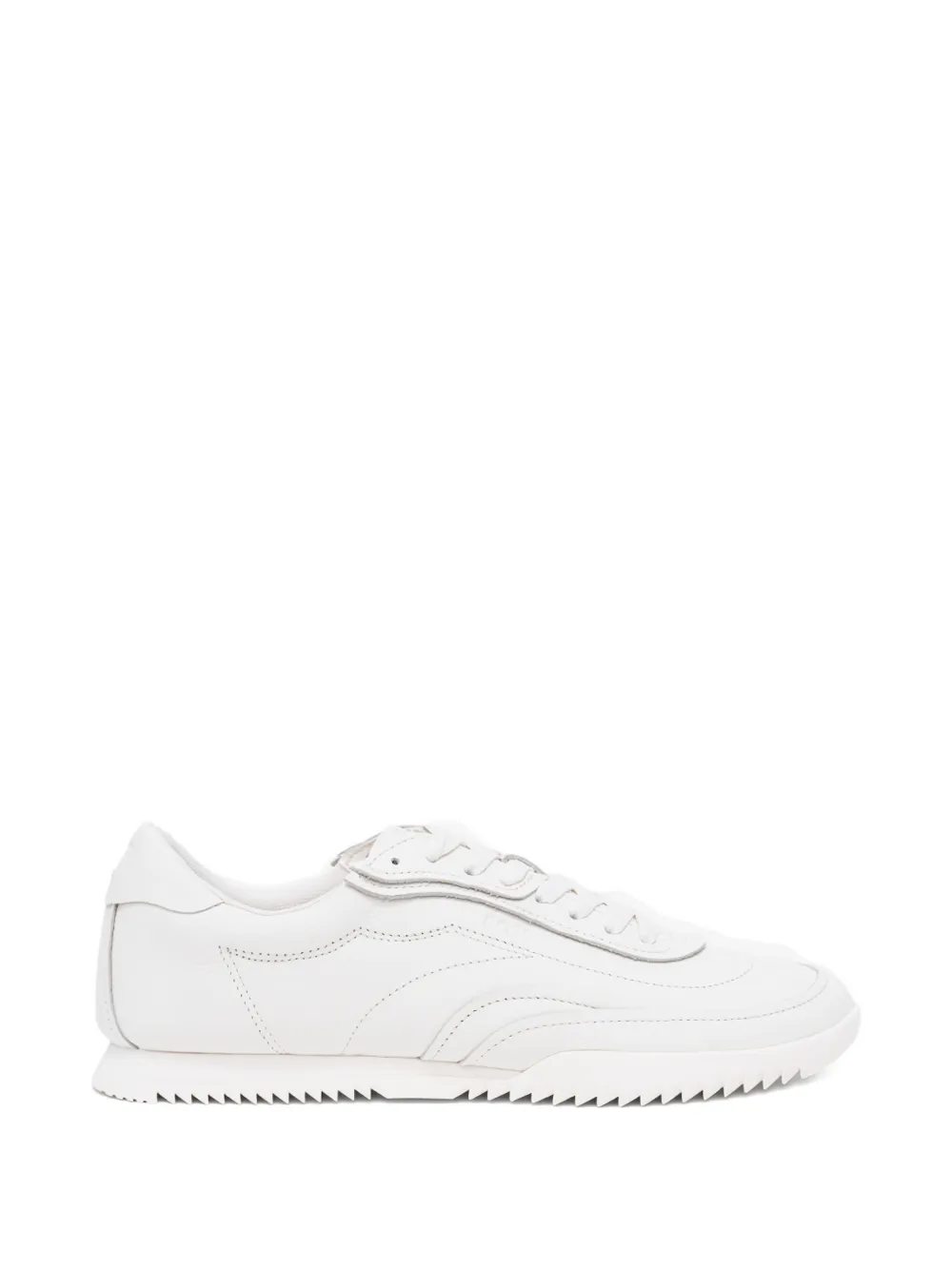 logo-embossed leather sneakers
