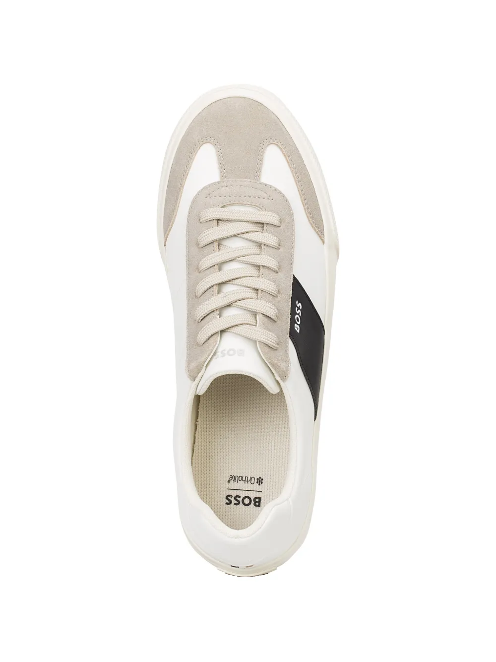 lace-up panelled sneakers