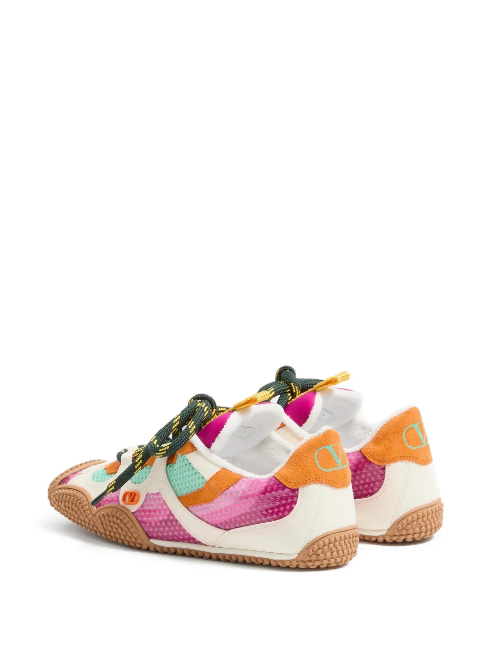 Amphibia sneakers in rubberized calfskin and split leather