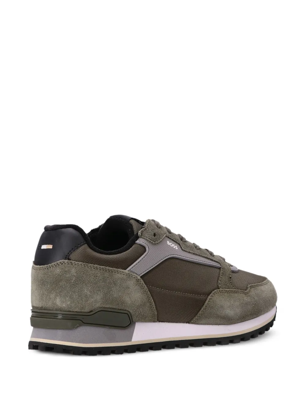 suede-trimmed mesh sneakers