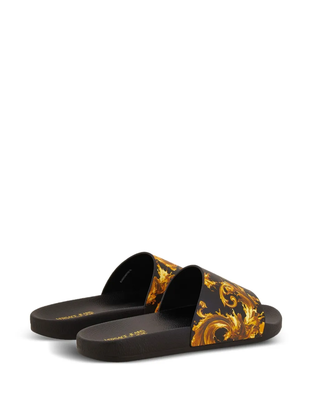 Jeans Couture Barocco print flip-flops