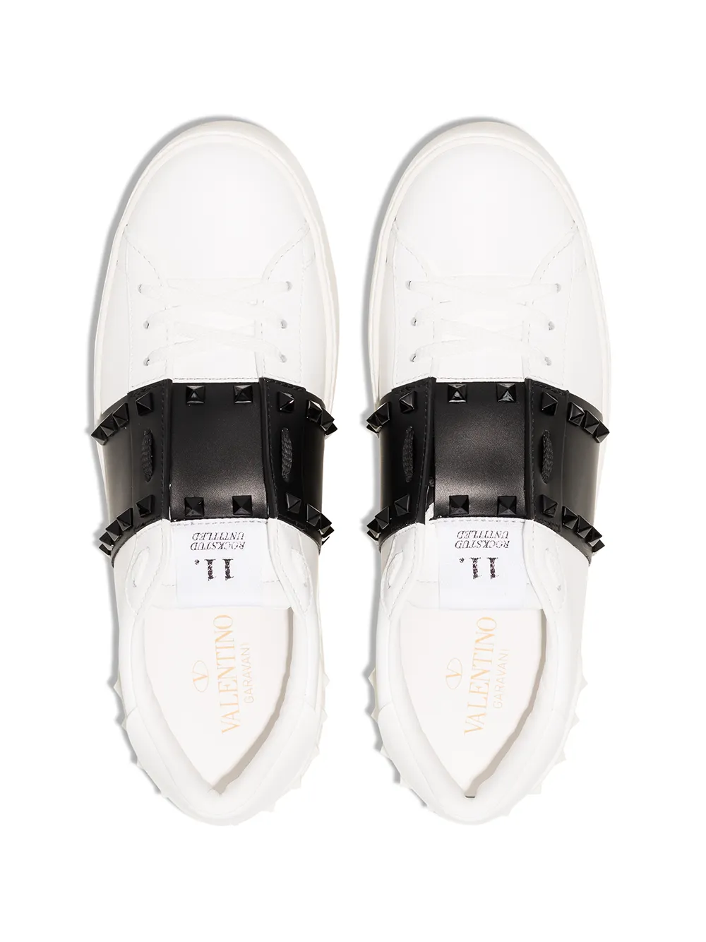 Rockstud leather sneakers