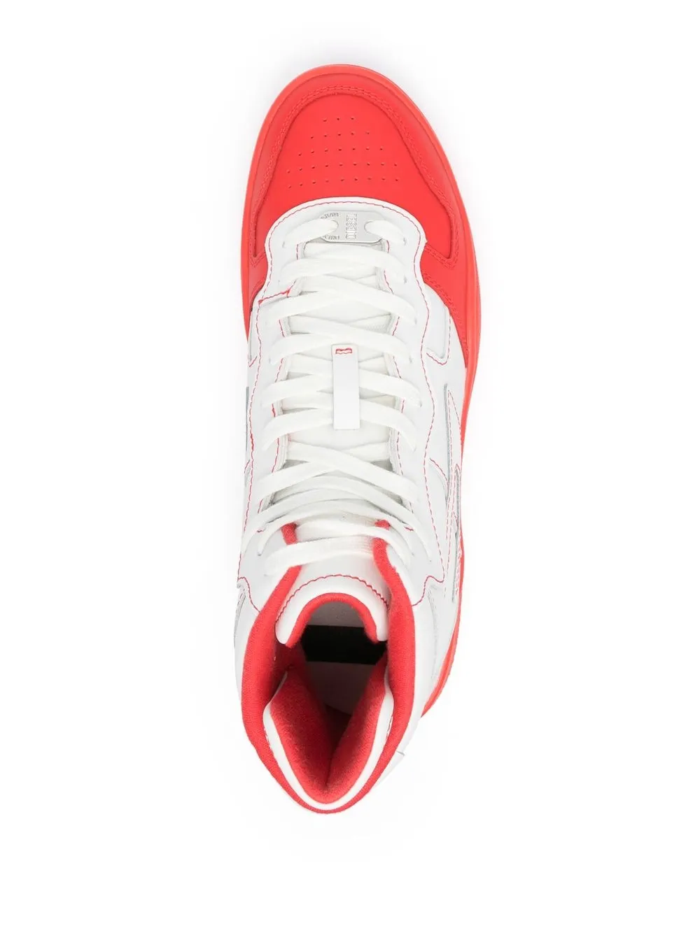 two-tone logo-patch sneakers